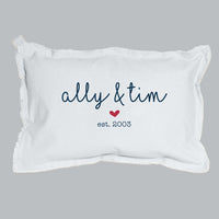 Wedding + Est Year Personalized Lumbar Pillow