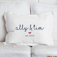 Wedding + Est Year Personalized Lumbar Pillow