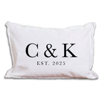 Initials EST Personalized Lumbar Pillow