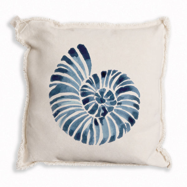Blue Shell Pillow