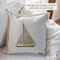 Striped Sailboat Pillow