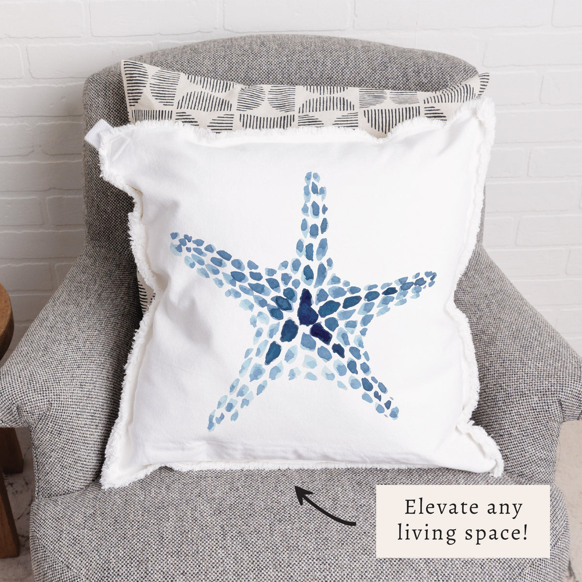 Blue Starfish Pillow
