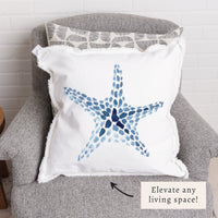Blue Starfish Pillow