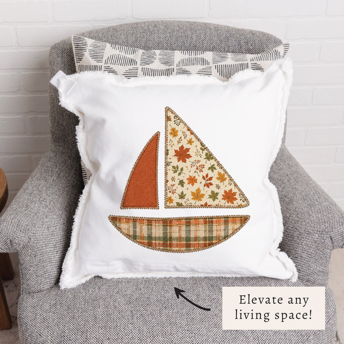 Fall Sailboat Pillow