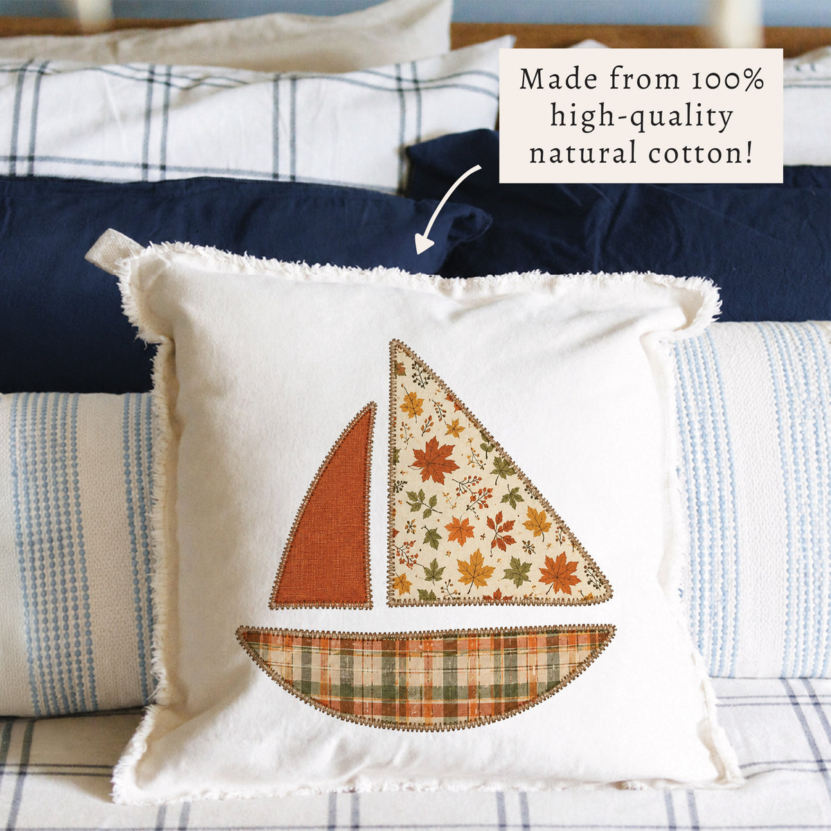 Fall Sailboat Pillow