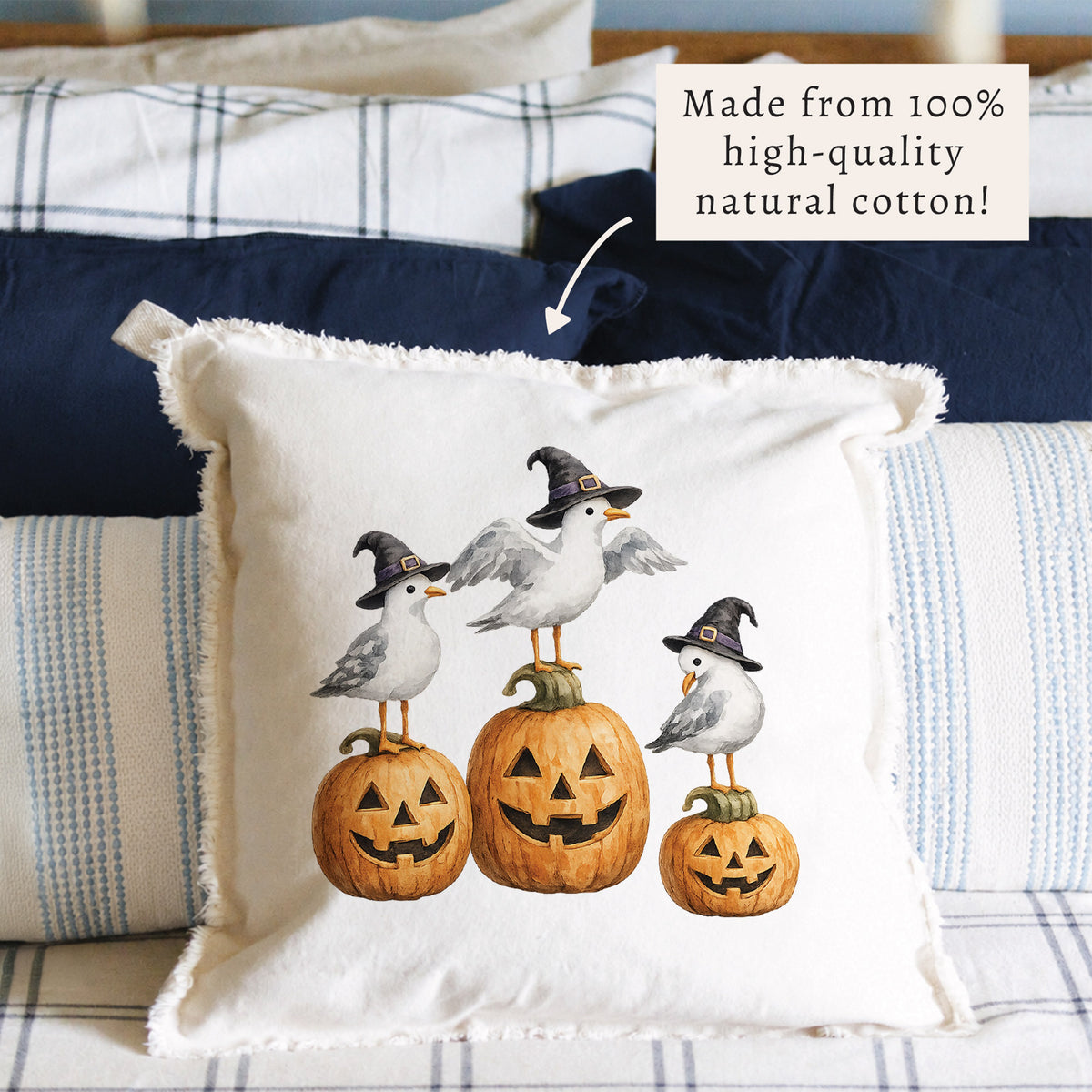 Witch Seagulls Pillow