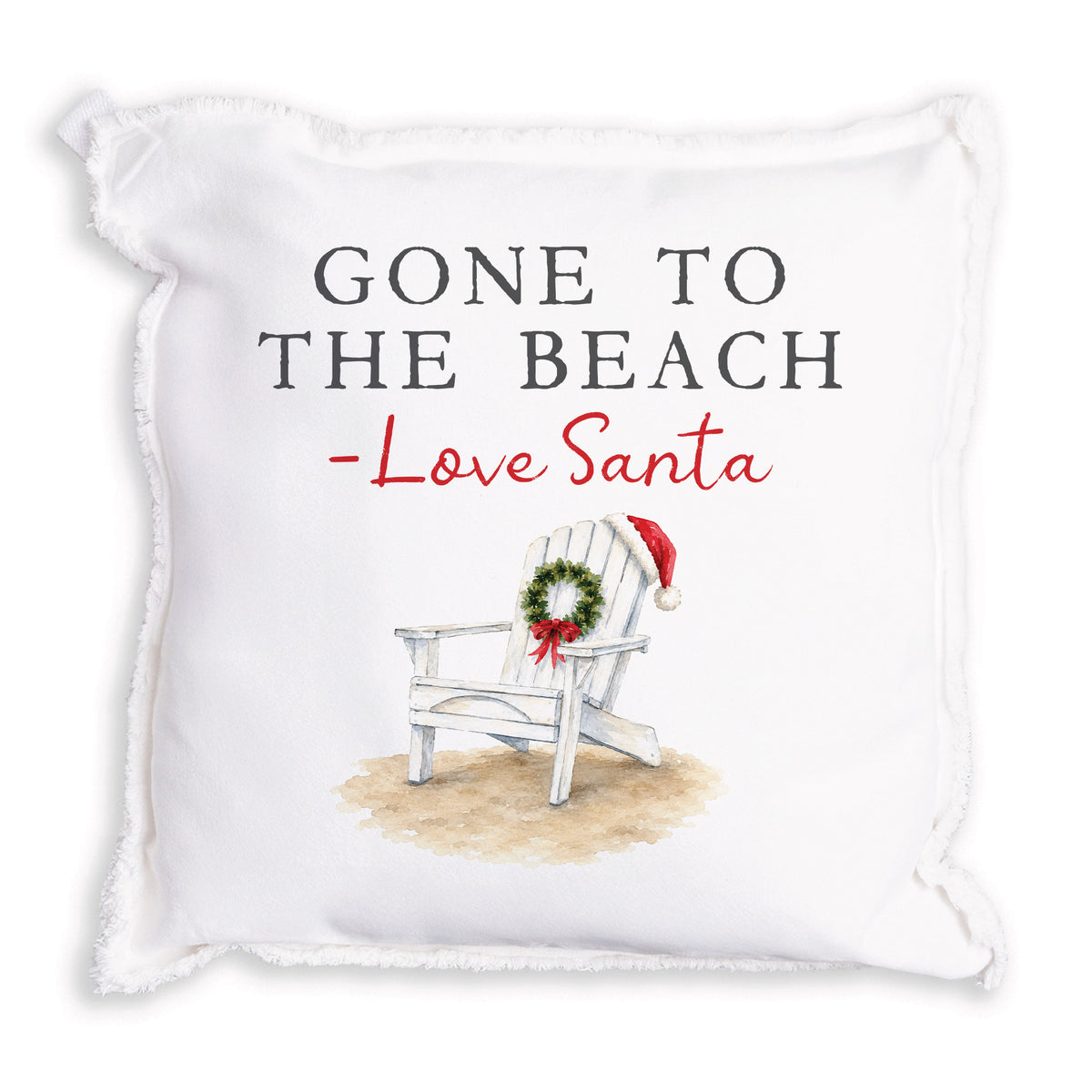 Santa Gone To The Beach Pillow