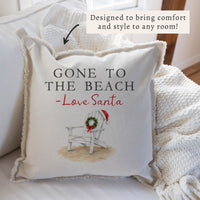 Santa Gone To The Beach Pillow