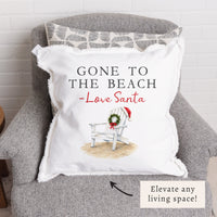 Santa Gone To The Beach Pillow