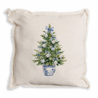 Coastal Cottage Christmas Tree Pillow