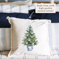 Coastal Cottage Christmas Tree Pillow