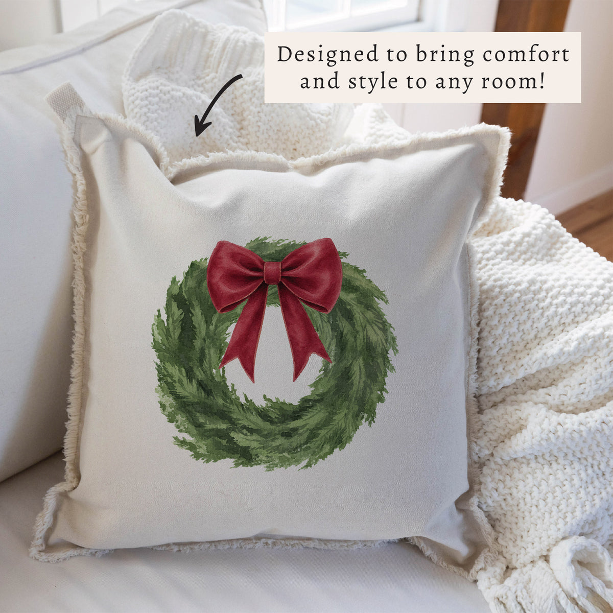 Holiday Wreath Pillow