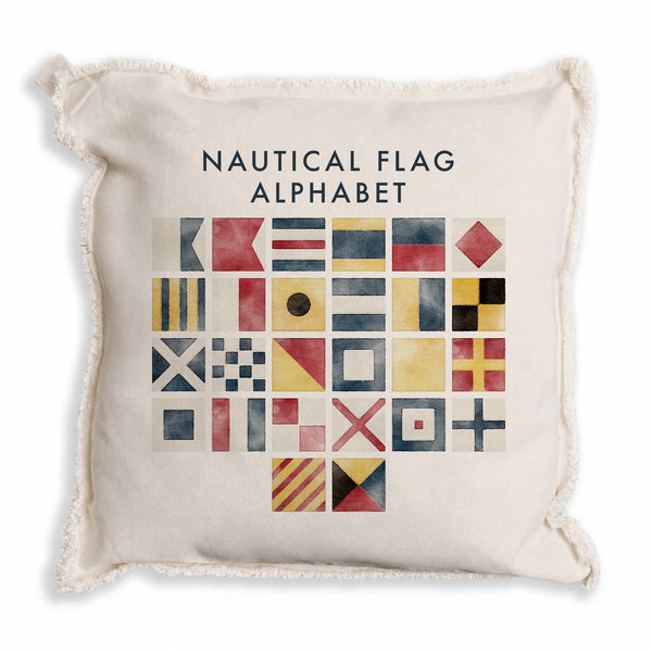 Nautical Flag Alphabet Pillow