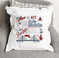 All Things Boston Square Pillow