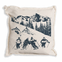 Retro Ski Run Pillow