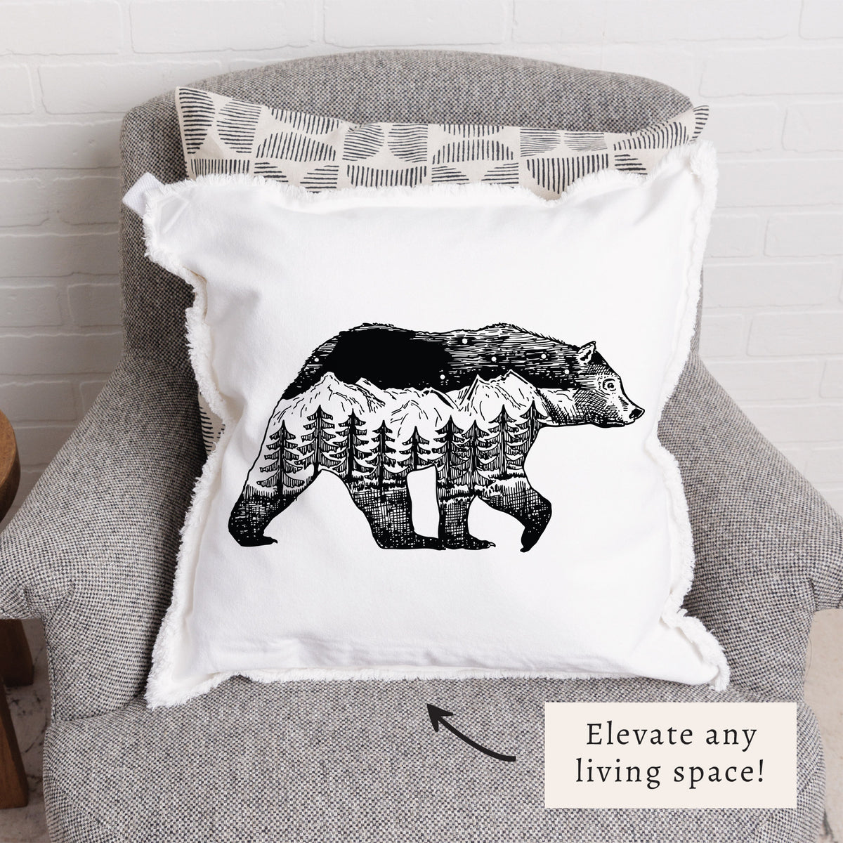Mountains Bear Pillow