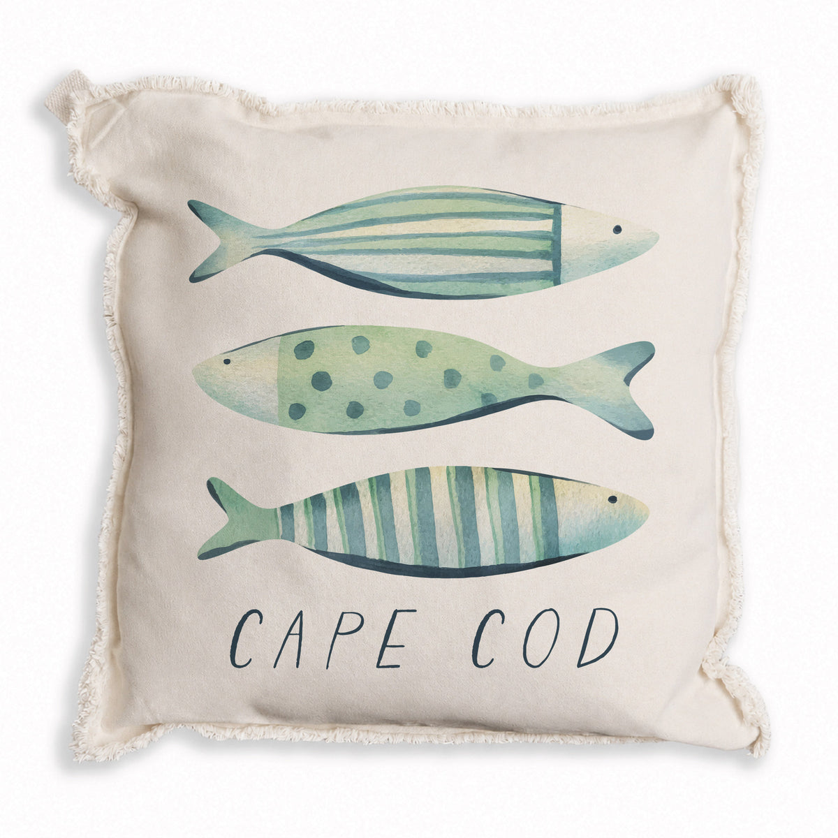 Coastal Fish Trio Personalized Pillow
