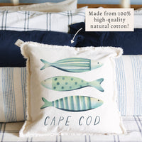 Coastal Fish Trio Personalized Pillow