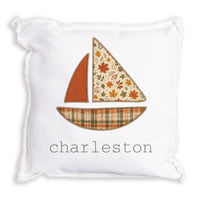 Fall Sailboat Personalized Pillow