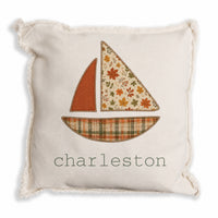 Fall Sailboat Personalized Pillow
