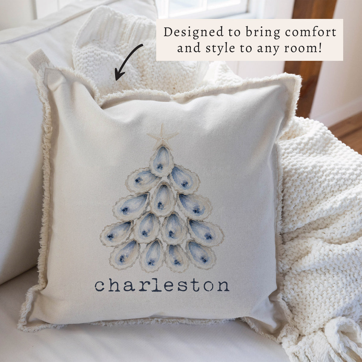 Oyster Tree Personalized Pillow