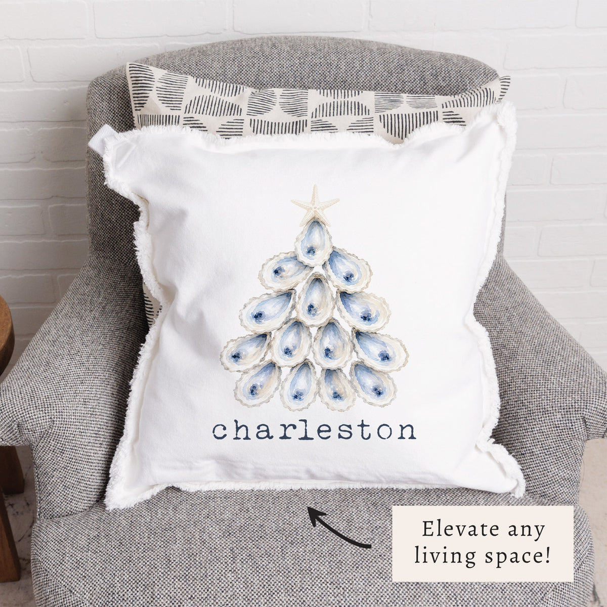 Oyster Tree Personalized Pillow