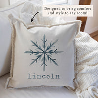 Snowflake Personalized Pillow