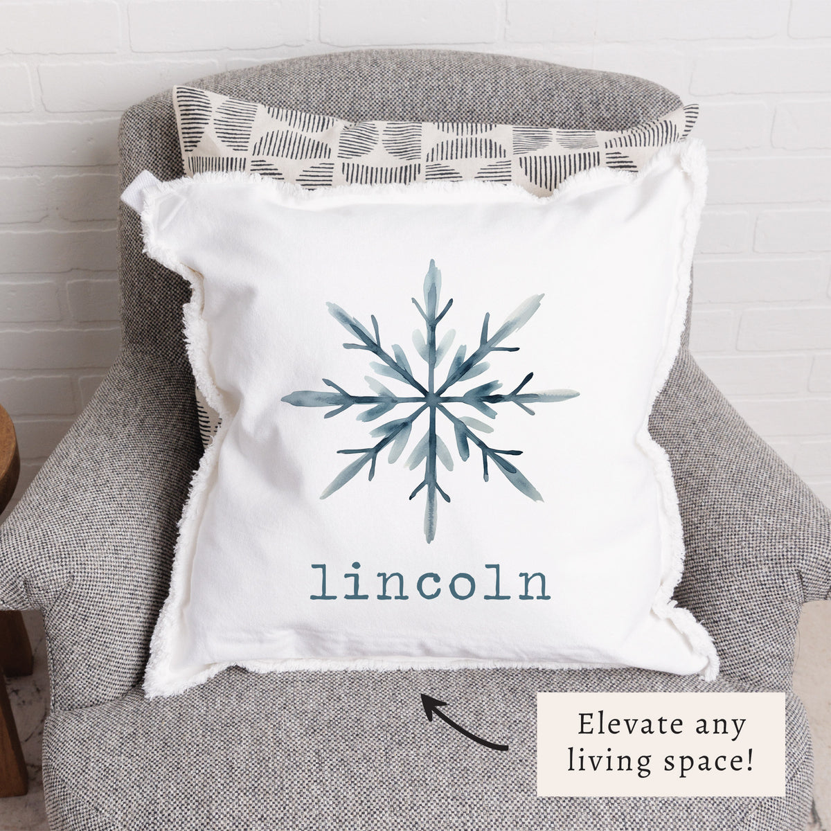 Snowflake Personalized Pillow
