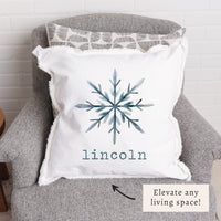 Snowflake Personalized Pillow