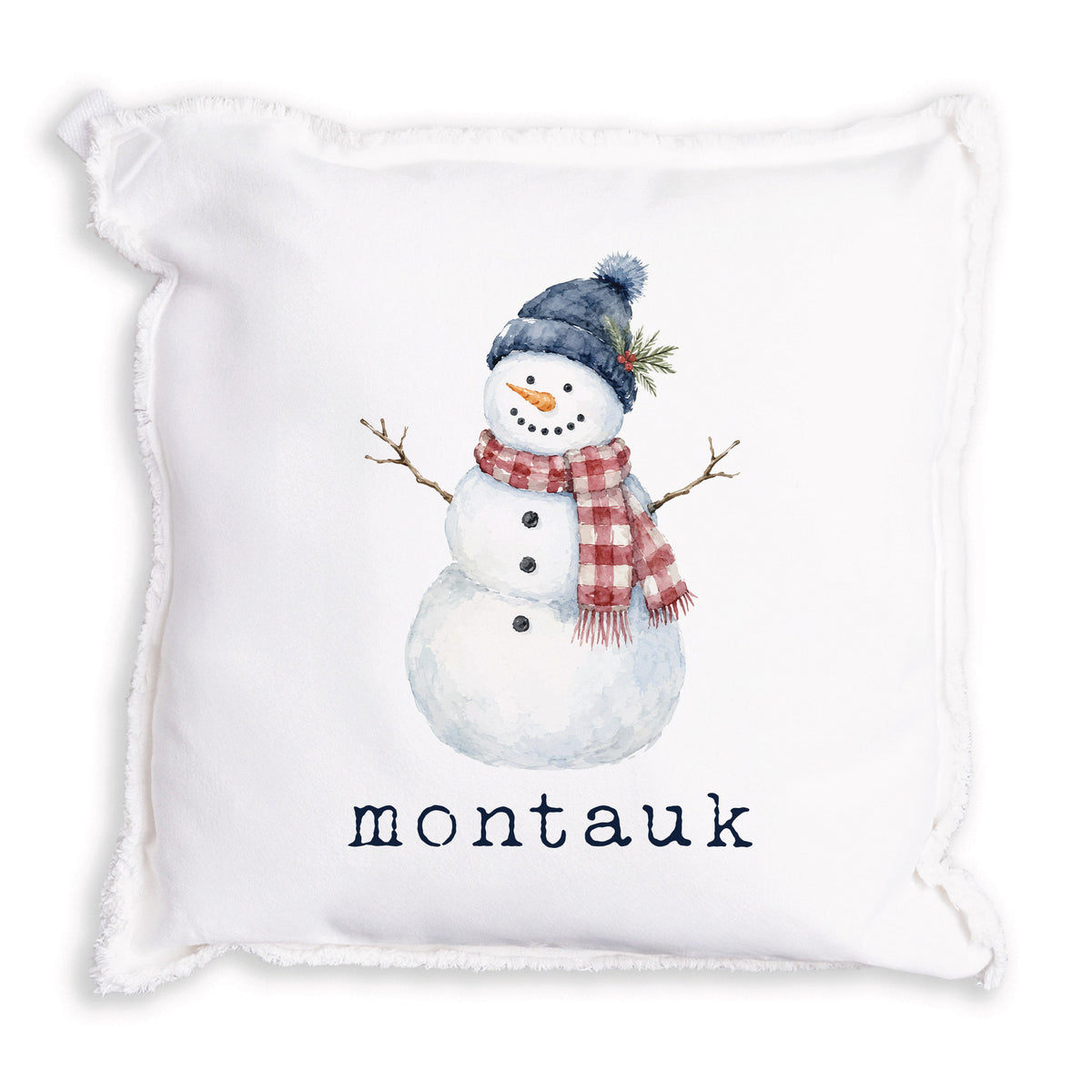 Snowman Personalized Pillow