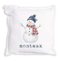 Snowman Personalized Pillow