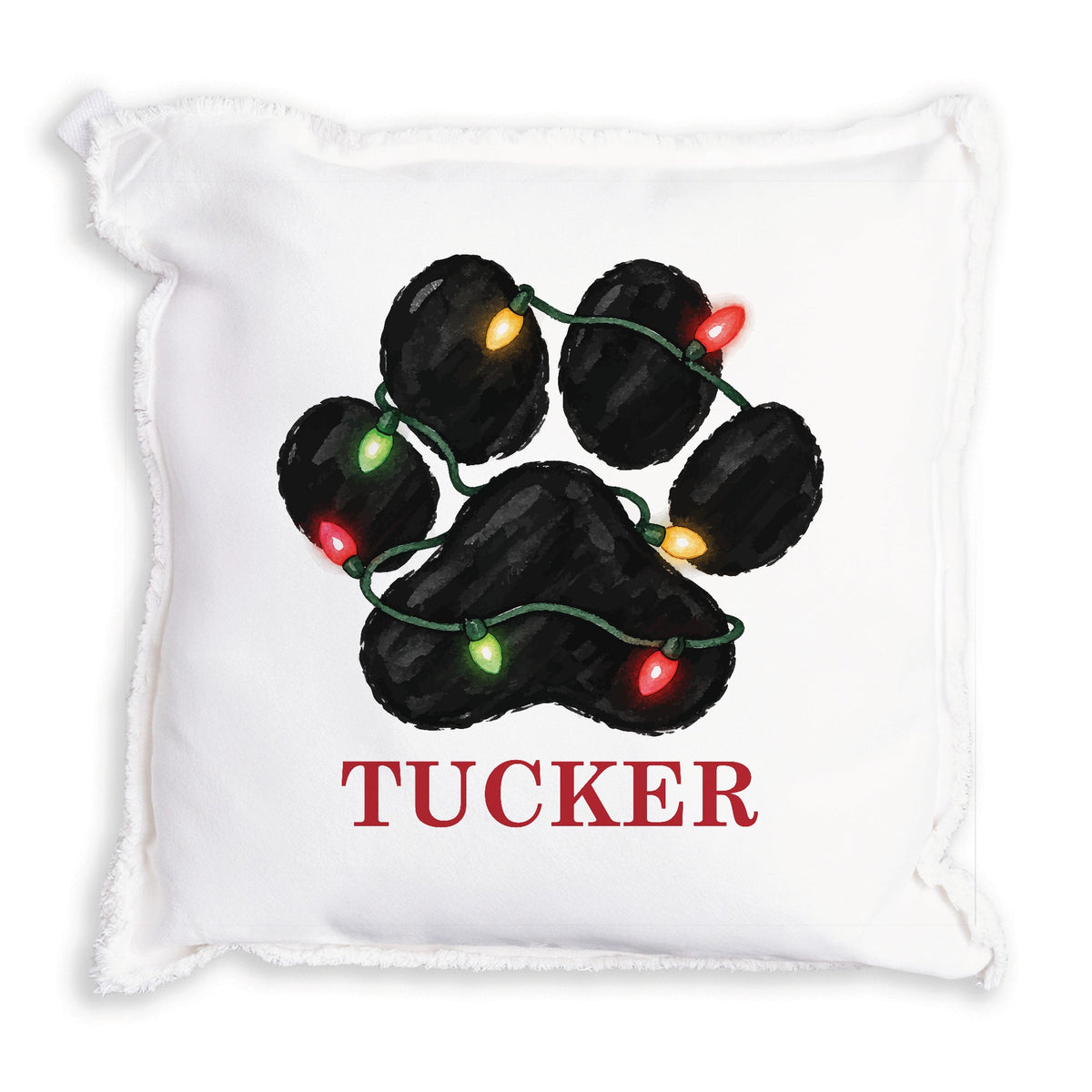 Paw Lights Personalized Pillow