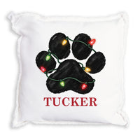 Paw Lights Personalized Pillow
