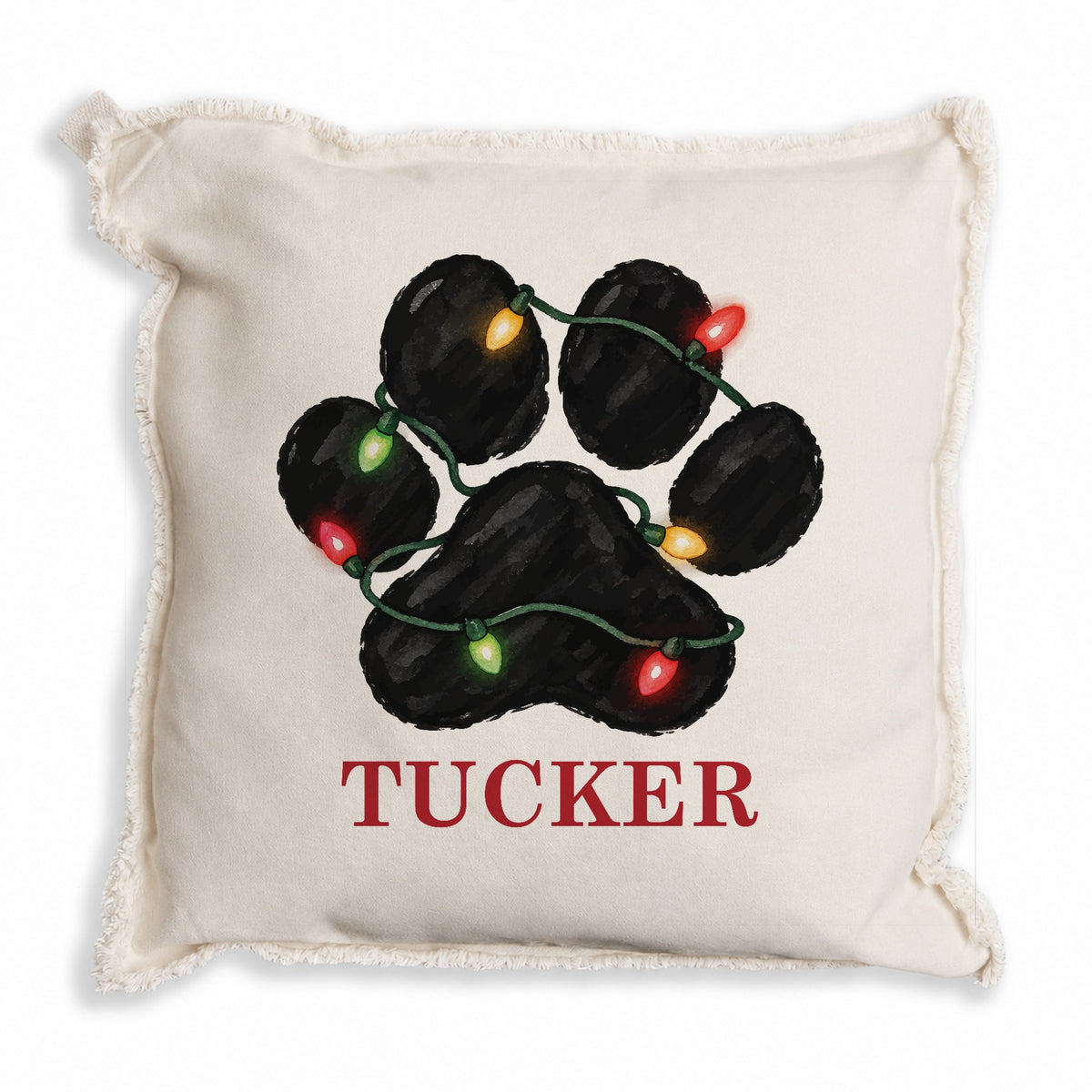 Paw Lights Personalized Pillow