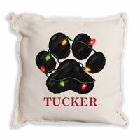 Paw Lights Personalized Pillow