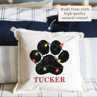 Paw Lights Personalized Pillow