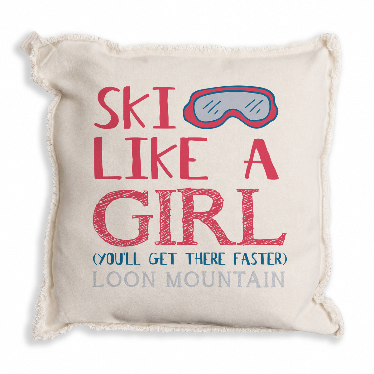 Ski Like A Girl Personalized Pillow