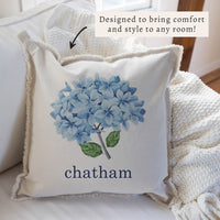 Blooming Hydrangea Personalized Pillow