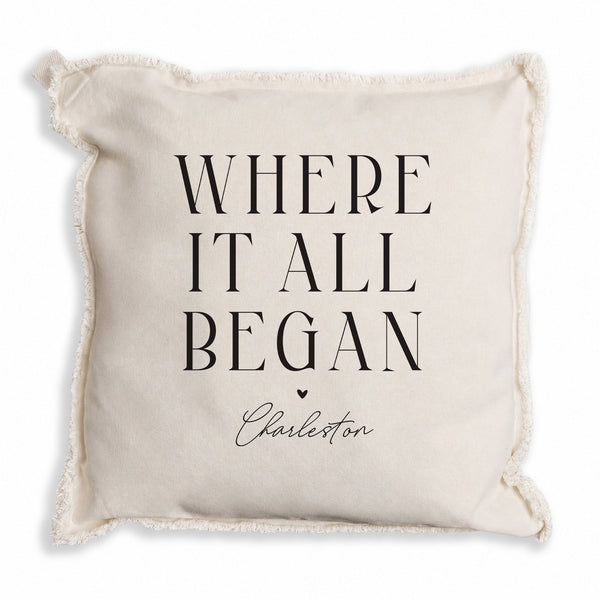 Where It All Began Personalized Pillow