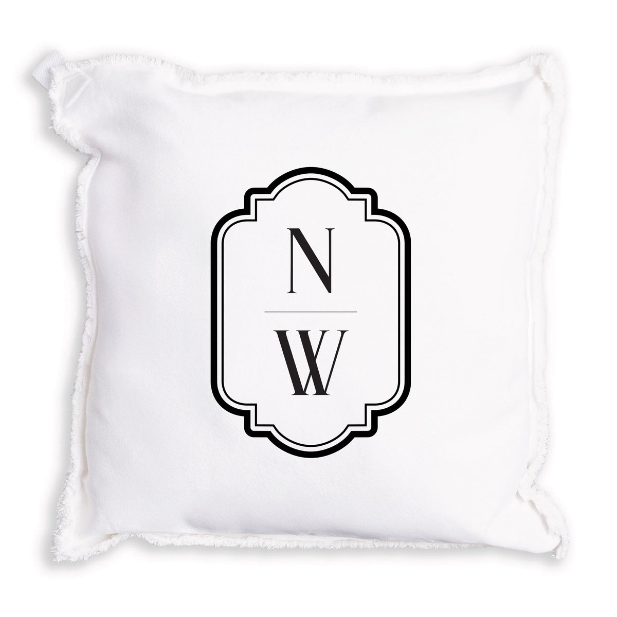 Initials Vertical Personalized Pillow