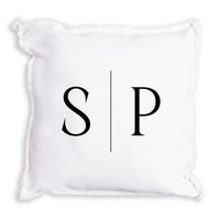 Initials Line Personalized Pillow
