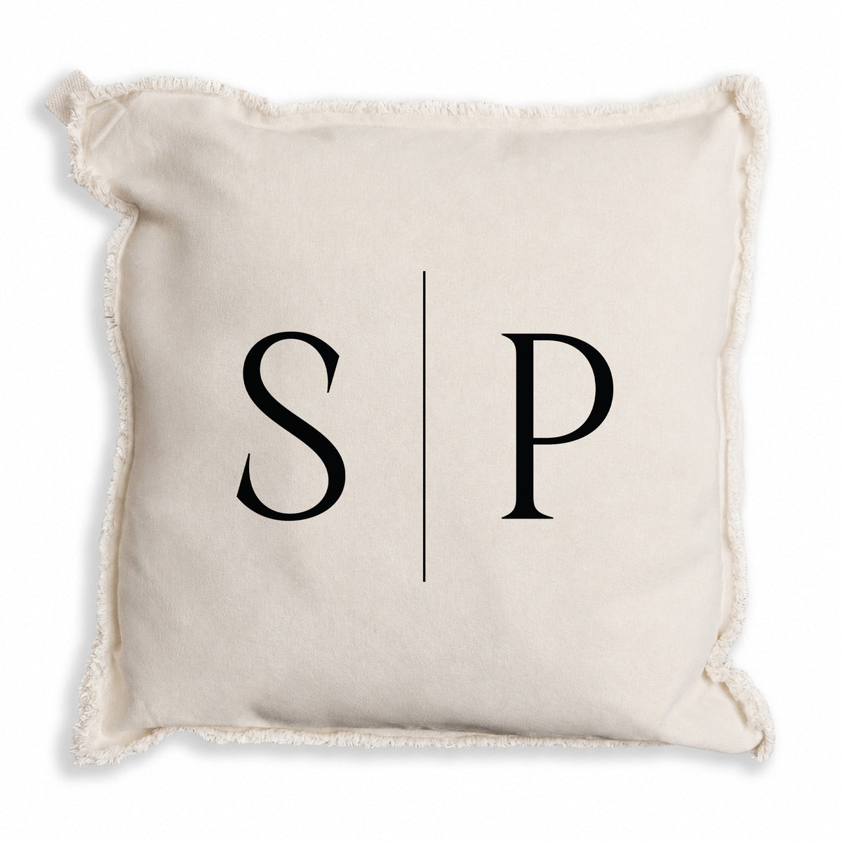 Initials Line Personalized Pillow