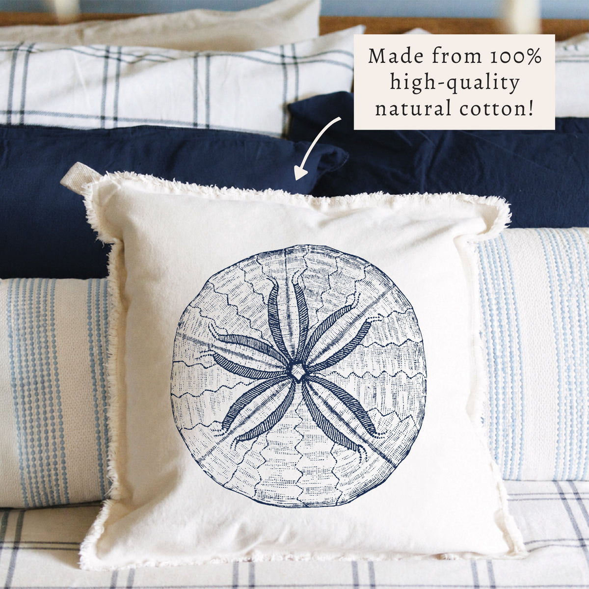 Sand Dollar Sketch Pillow