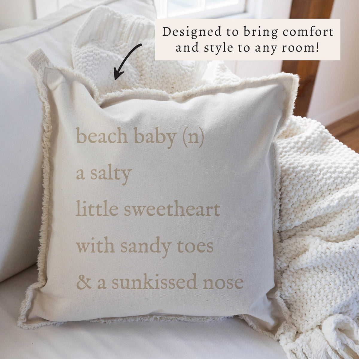 Beach Baby Definition Pillow