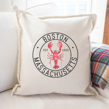 Load image into Gallery viewer, Boston Lobster Square Pillow

