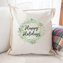 Load image into Gallery viewer, Happy Holidays Square Pillow
