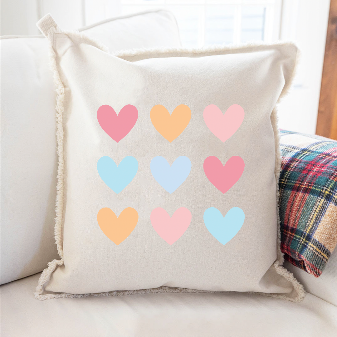 Hearts Square Pillow