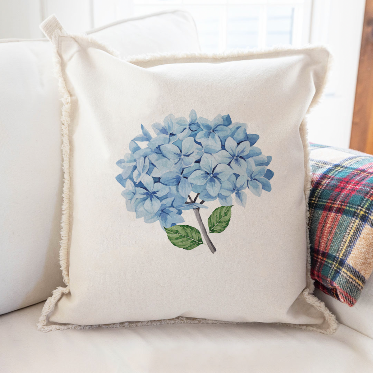 Endless Summer Hydrangea Square Pillow