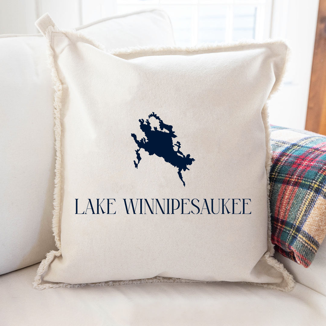 Lake Winnipesaukee  Silo Square Pillow