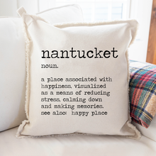 Load image into Gallery viewer, Personalized Your Happy Place Definition Square Pillow
